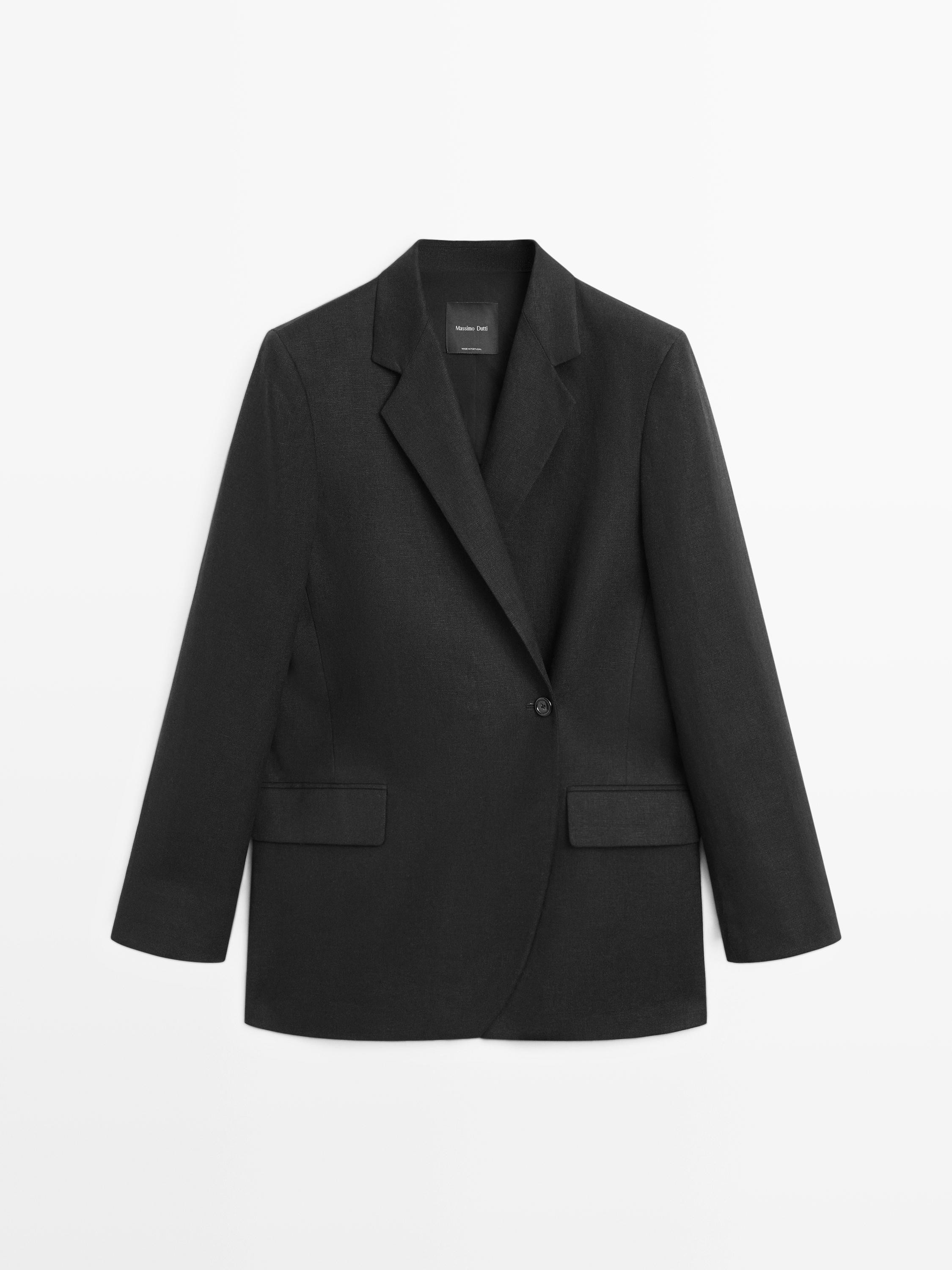 Zweireihiger Blazer aus Leinen | Massimo Dutti DE