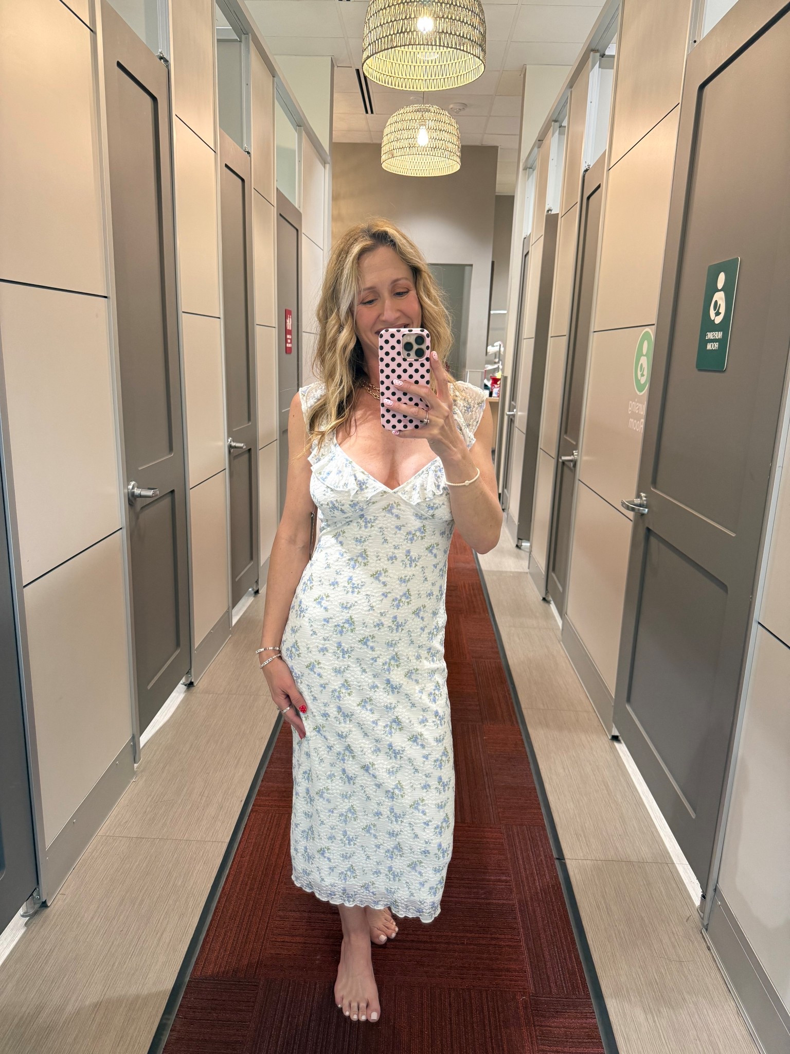 Mid A line lace dress. It’s double lined and Fits true to size. I am wearing a size xsmall for reference 

#LTKgrwm #LTKootd #LTKSeasonal