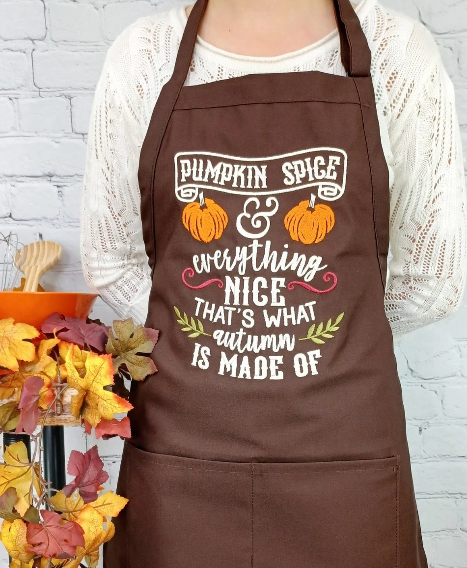 Pumpkin Spice and everything nice, that's what autumn is made of.  We all agree that autumn is made for cooking and baking anything apple or pumpkin which makes this the perfect kitchen apron!  If you love fall this is a must have.  ON SALE UNTIL JULY 30th!! 

#LTKHome #LTKSeasonal #LTKSaleAlert