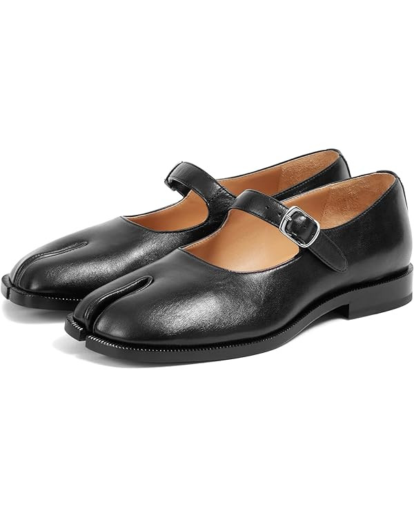 Tabi Mary Jane Shoes Women Split Toe Ankle Buckle Strap Womens Flats Comfort Casual Dressy Party ... | Amazon (US)