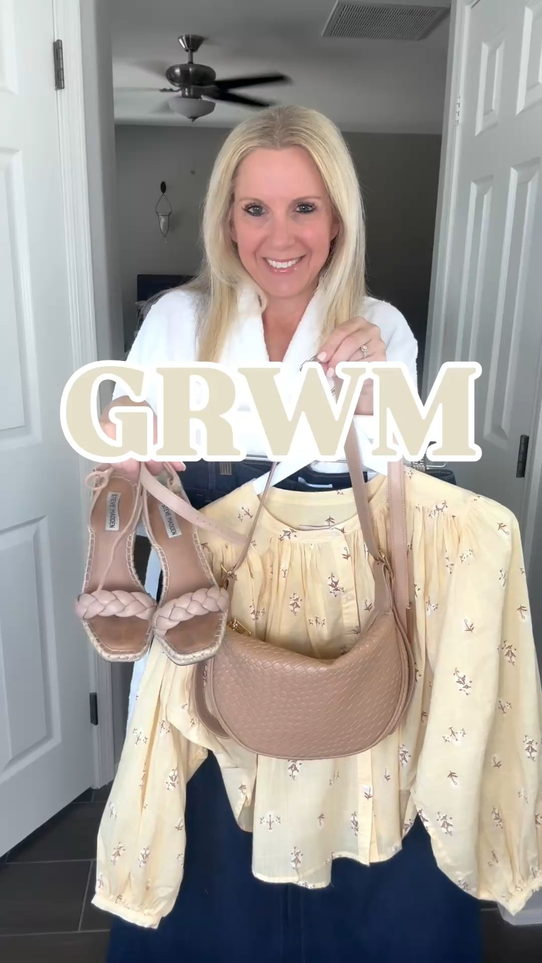 GRWM for Church…Spring edition!

This cotton blend, buttery yellow, dainty floral print blouse w/ balloon sleeves is a must have for early spring! These flowy, wide leg, soft denim trousers are also a perfect transitional piece. I love how these items pair with the apricot braided sandals, belt, and woven crossbody bag (adjustable strap) to create an adorable elevated casual look! 

Loft is having incredible sales right now, so don’t wait on these pieces! Share with a fellow @loft lover too!

I’m wearing my usual size S top, 2/26 jeans, & 7 sandals. 