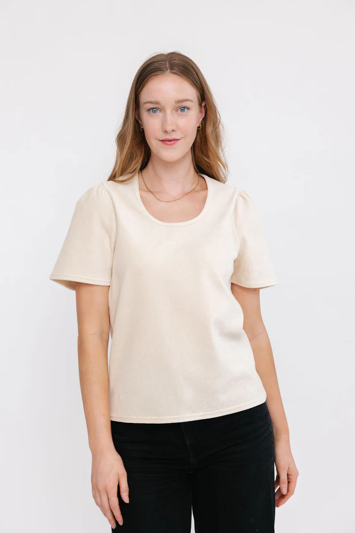 Seventies Tee in Cool Cream | SMASH+TESS CA