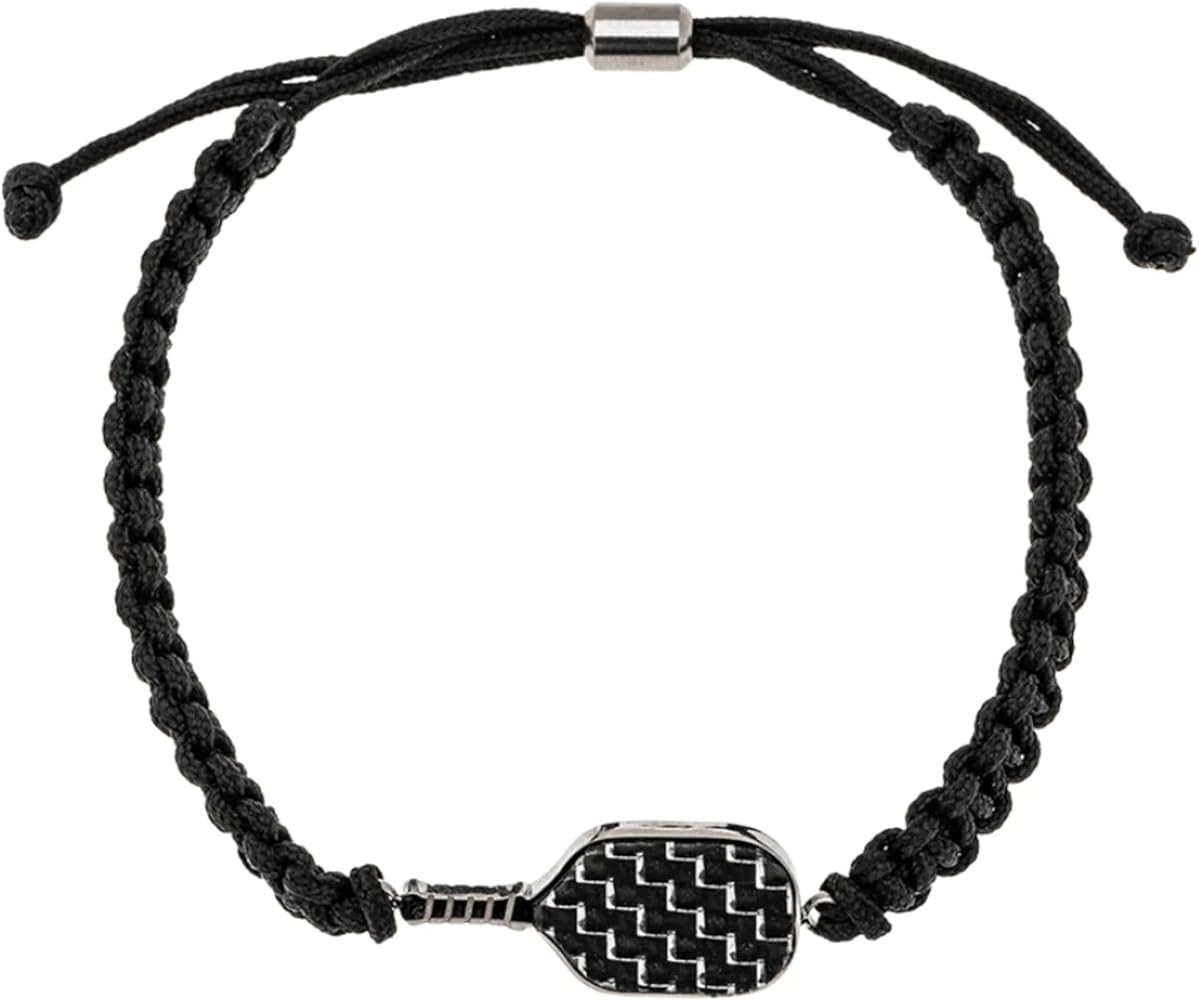 Pickleball Bracelet – Stainless Steel & Carbon Fiber, Adjustable 5–8" – Rust-Resistant, Dur... | Amazon (US)