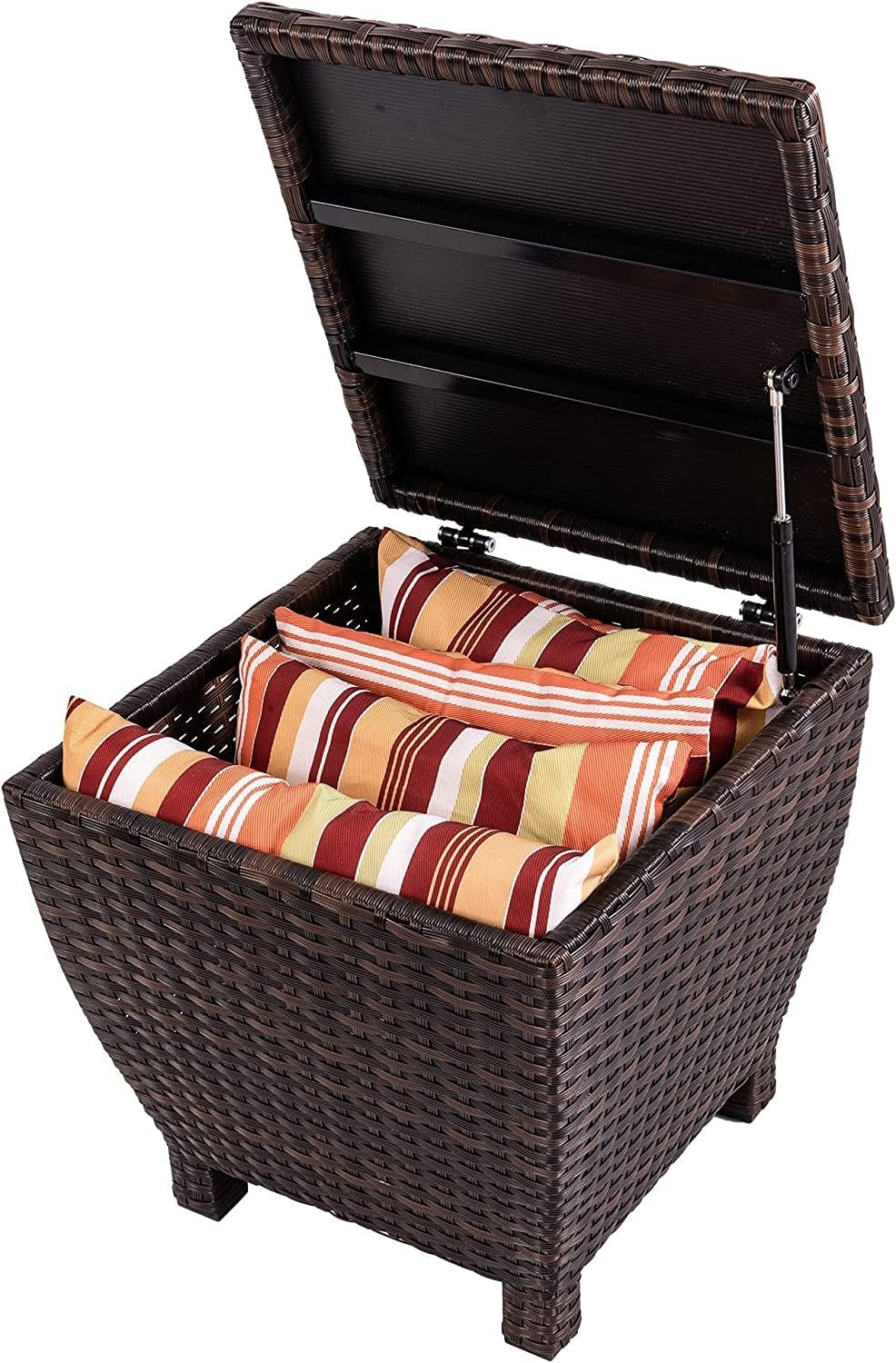Sundale Outdoor Small Deck Storage Box with Lid, 13 Gallon Outdoor Bin Storage Container for Hose... | Amazon (US)