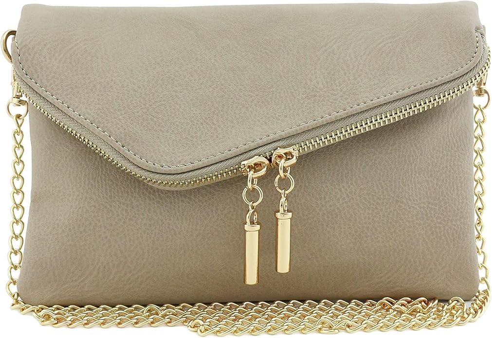 Envelope Wristlet Clutch Crossbody Bag with Chain Strap | Amazon (US)