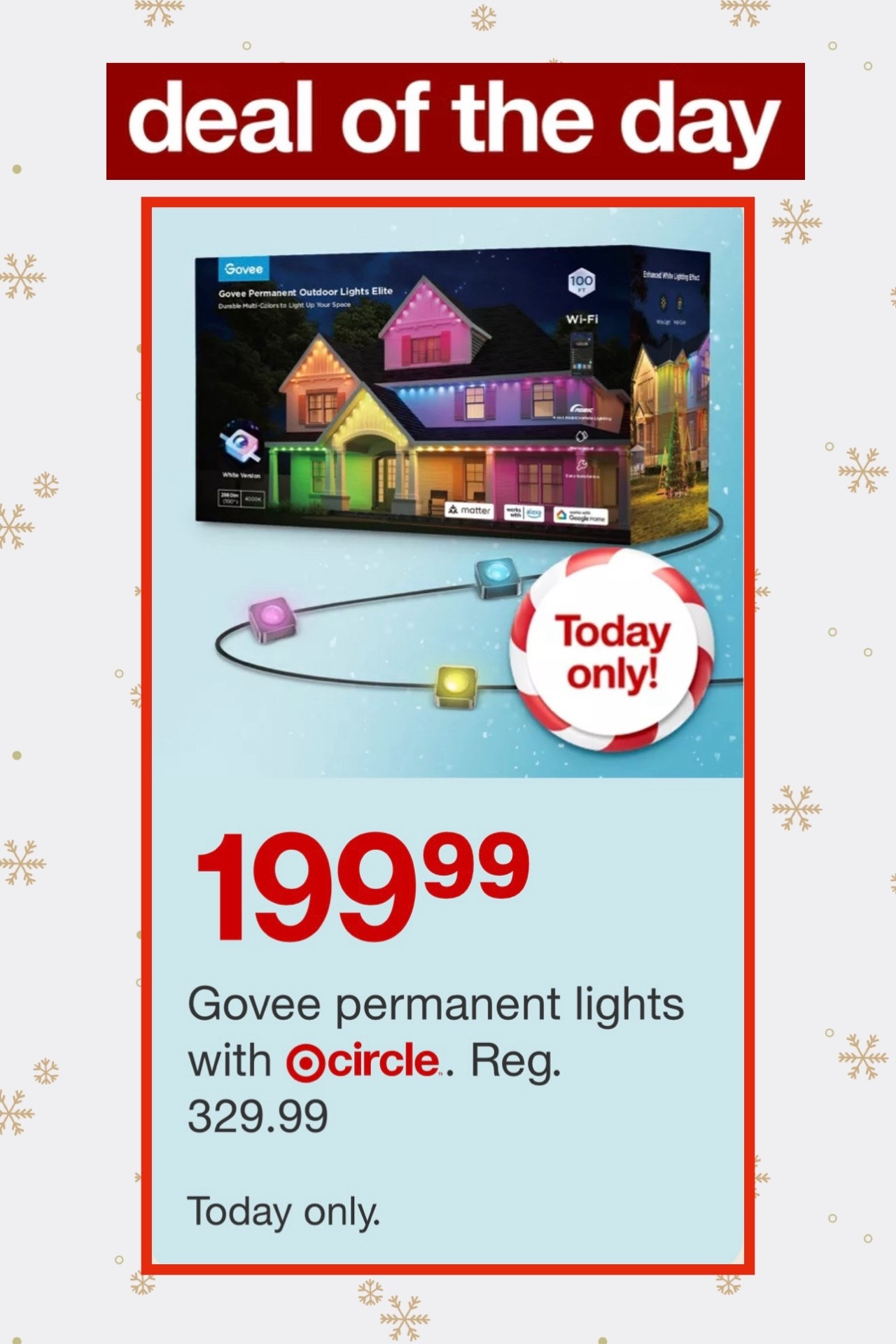 Target deal of the day! Govee permanent lights are almost half off today only! 

#christmas #holiday #lights #festive #christmasdecor

#LTKHome #LTKHoliday #LTKSaleAlert