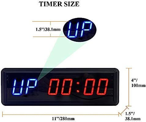 BTBSIGN LED Interval Timer Count Down/Up Clock Stopwatch with Remote for Home Gym Fitness (Two Bl... | Amazon (US)