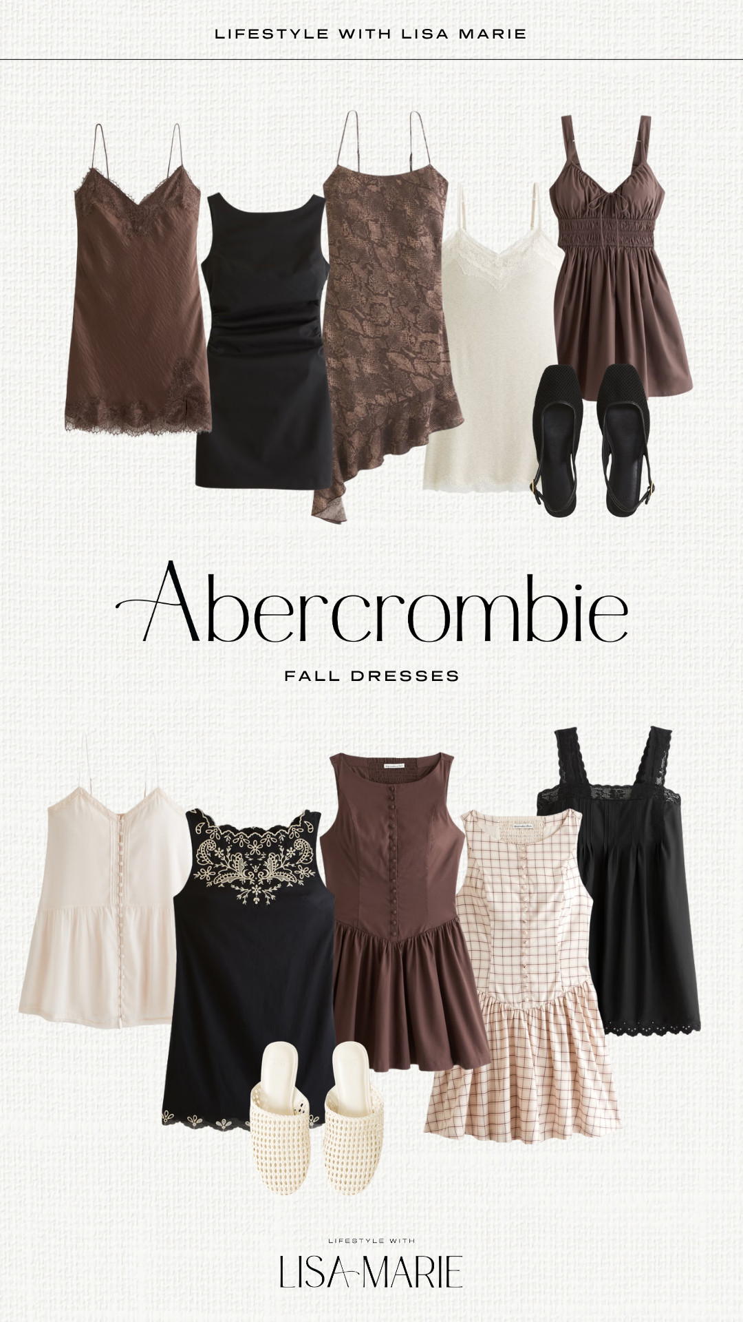 Abercrombie fall dresses! Mini, midi and asymmetrical dresses in black, brown, and cream. Embroidered detail dresses. Fall plaid and floral prints. Lace and silk slip dresses. Ballet flats and mule slides. Elevated casual dresses. Dresses for fall events, festivals and concerts.

#LTKootd #LTKSeasonal #LTKPetite