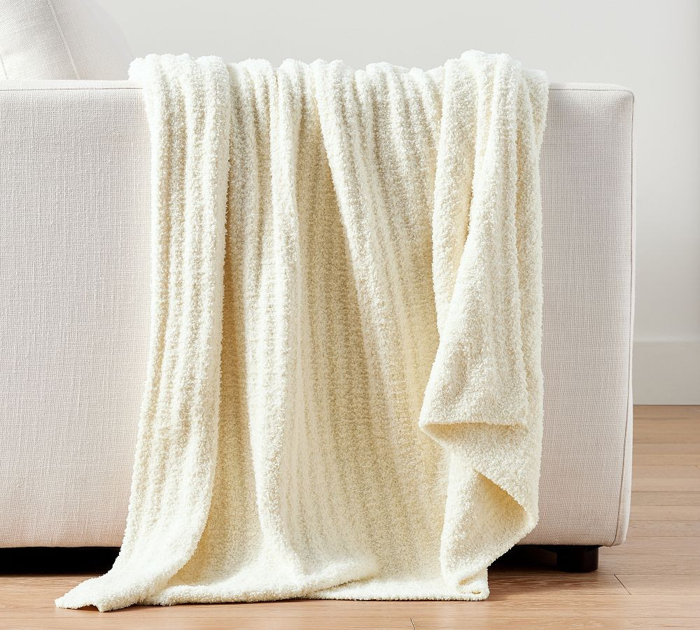 Cozy Ribbed Throw Blanket | Pottery Barn (US)