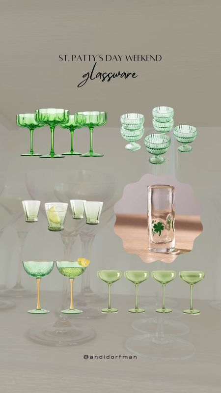 St. Patty’s Day is this weekend so here are some chic glassware finds! 🍀

#LTKSeasonal #LTKsalealert #LTKhome