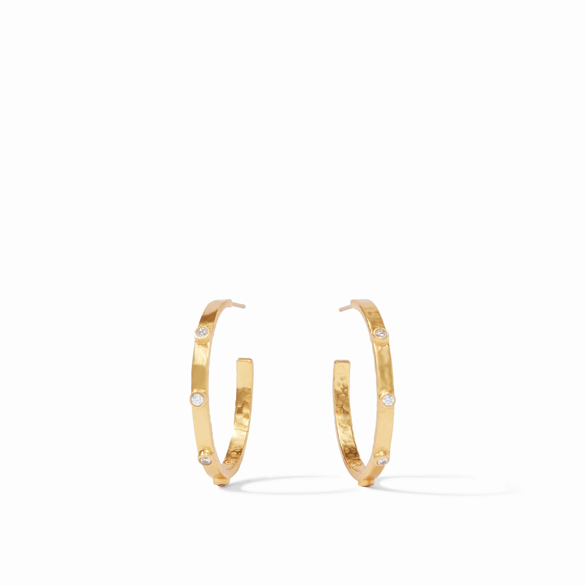 Crescent Gemstone Hoop Earrings | Julie Vos | Julie Vos