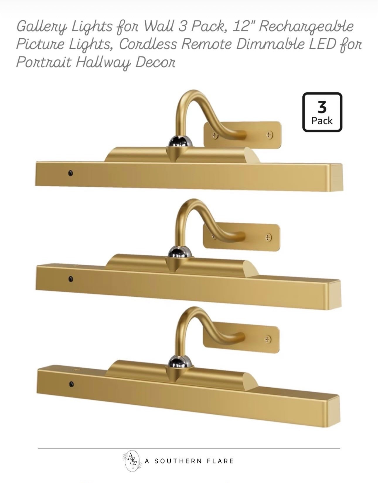 gorgeous gallery lights! Perfect for portraits and hallways. #HomeDecor #GalleryLights