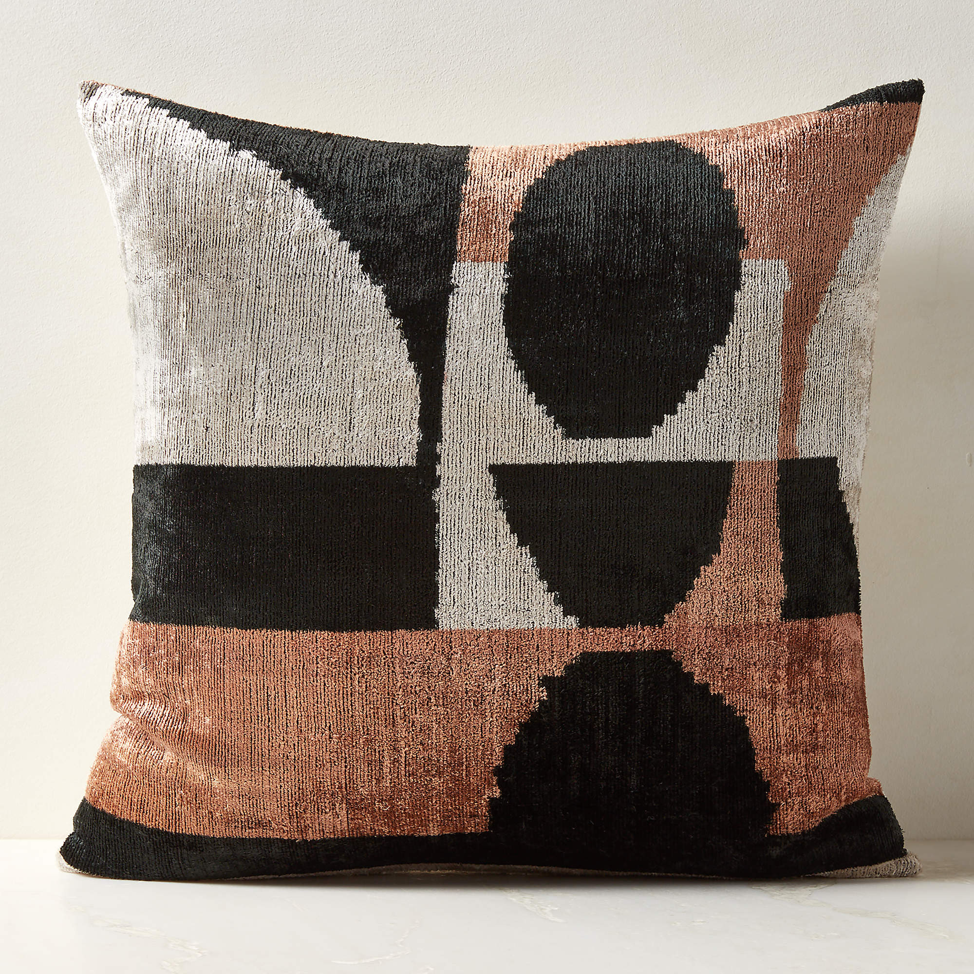 Transition Turkish Silk Throw Pillow with Down-Alternative Insert 23"x23" + Reviews | CB2 | CB2
