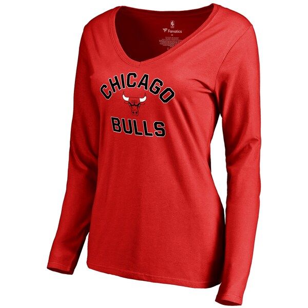 Chicago Bulls Women's Overtime Slim Fit Long Sleeve T-Shirt - Red | Fanatics.com