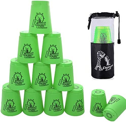 12 Pack Quick Stack Cups Set Plastic Sports Stacking Cups Speed Training Game for Travel Party Ch... | Amazon (US)