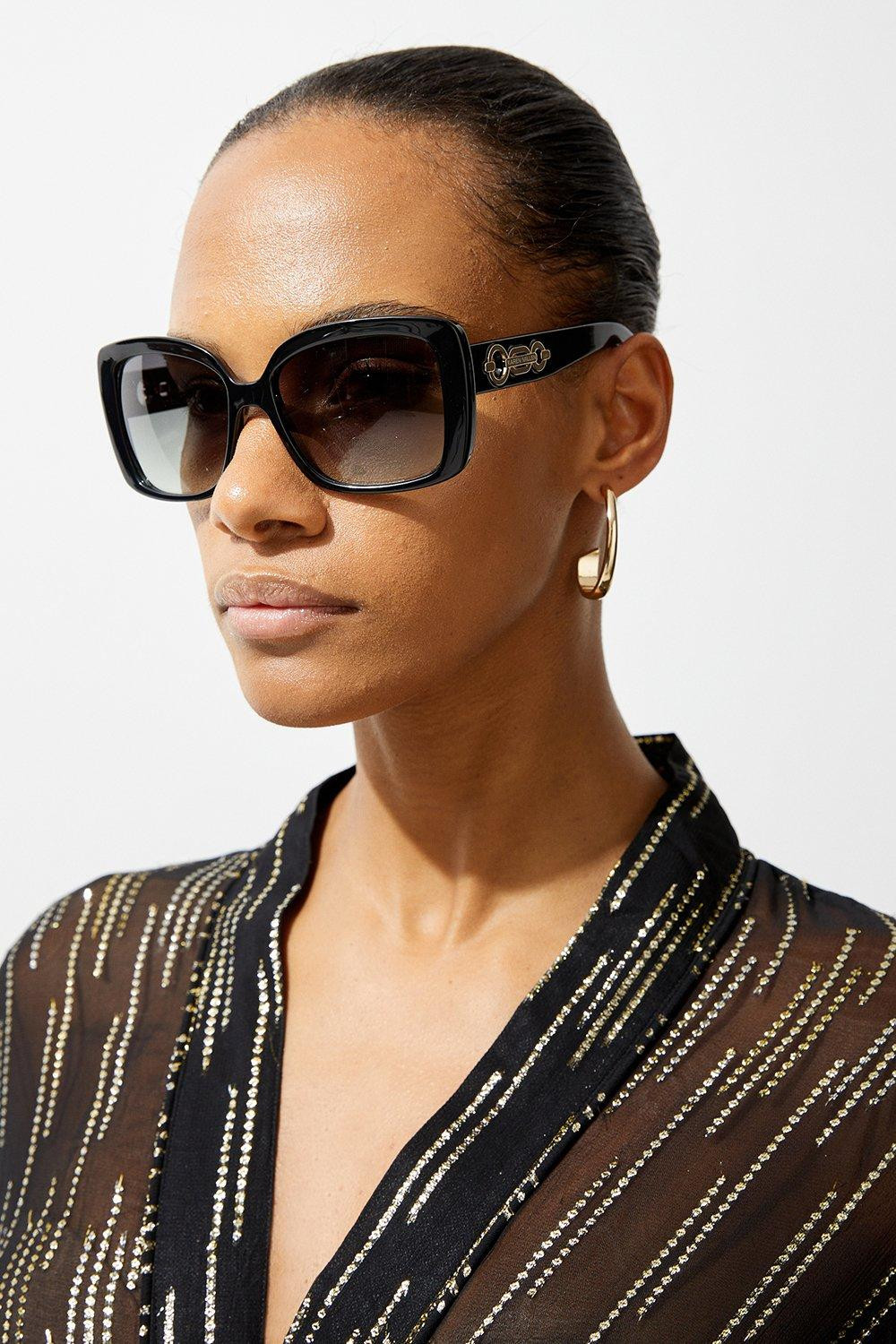 Gold Detail Sunglasses | Karen Millen UK + IE + DE + NL