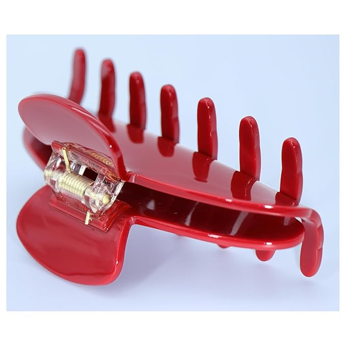 4-Inch Cherry Red Claw Clip for Women Girls, Medium Cute Acetate Hair Claw Clips for Thin Medium ... | Amazon (US)