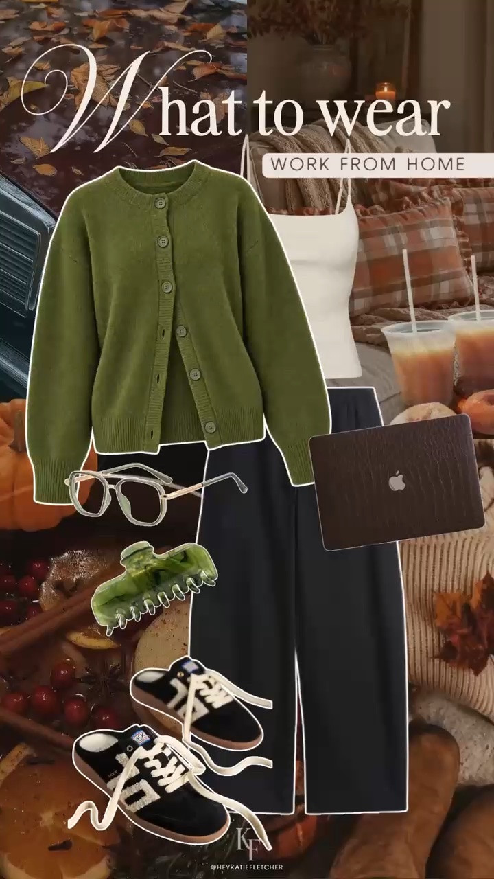 A work from
Home outfit that blends comfort and style! 

Outfit inspo, wfh, fall outfit ideas, women’s fashion, loungewear, cozy comfort, cardigans, green for fall, seasonal outfit ideas

#LTKootd #LTKSeasonal #LTKgrwm