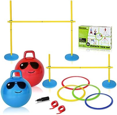 Playzone-fit Obstacle Race Set - Competition Obstacle Race Course for Children - Perfect Outdoor ... | Amazon (US)