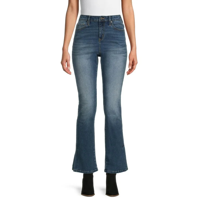 Time and Tru Women's Mid Rise Bootcut Jeans, 31" Inseam | Walmart (US)