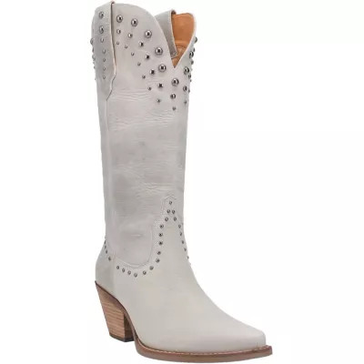 Dingo Women's Talkin' Rodeo Leather Boot, White, 9M | Belk