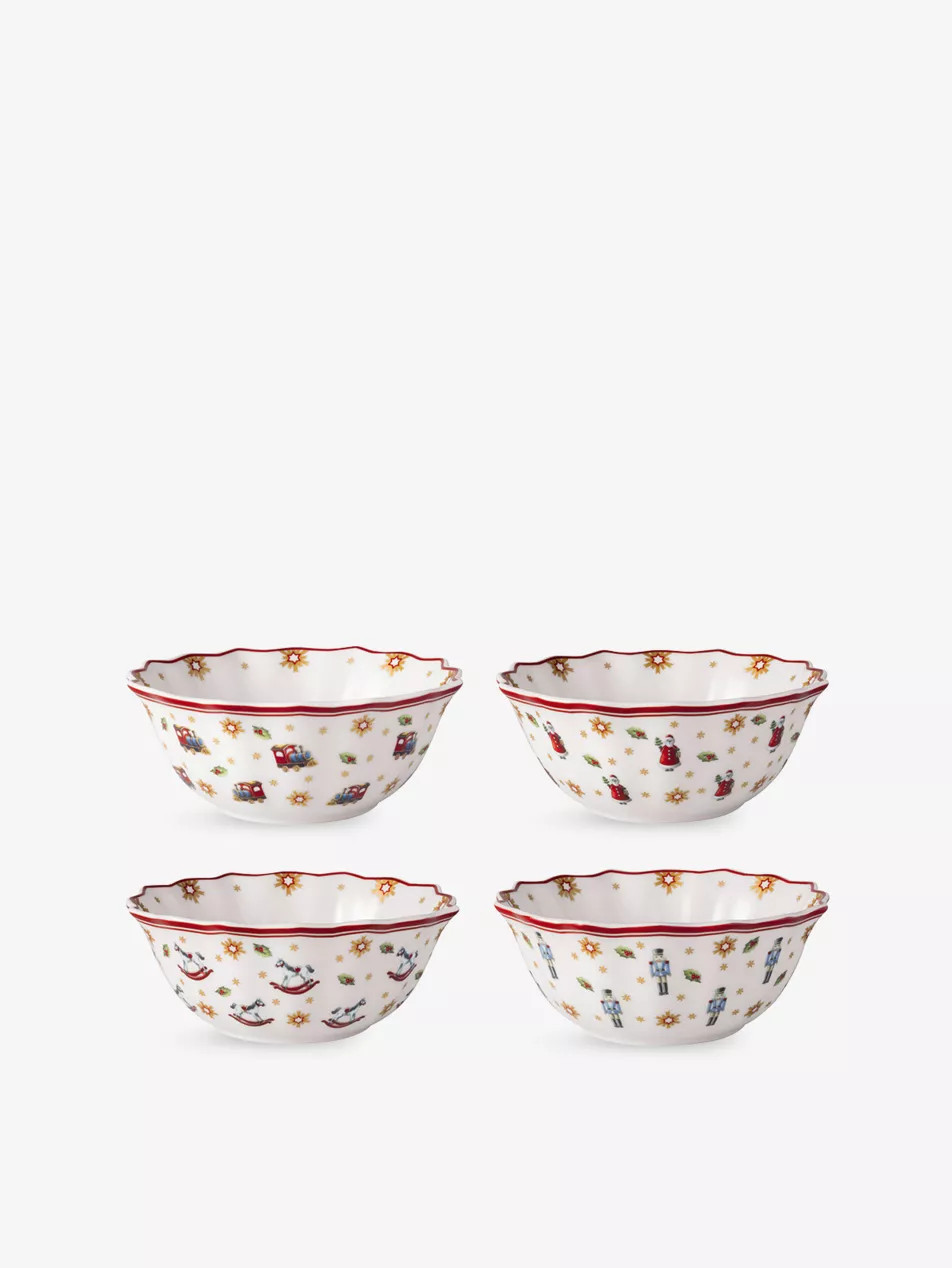 Toy's Delight Anniversary Christmas Four-Piece Porcelain Bowl Set | Selfridges
