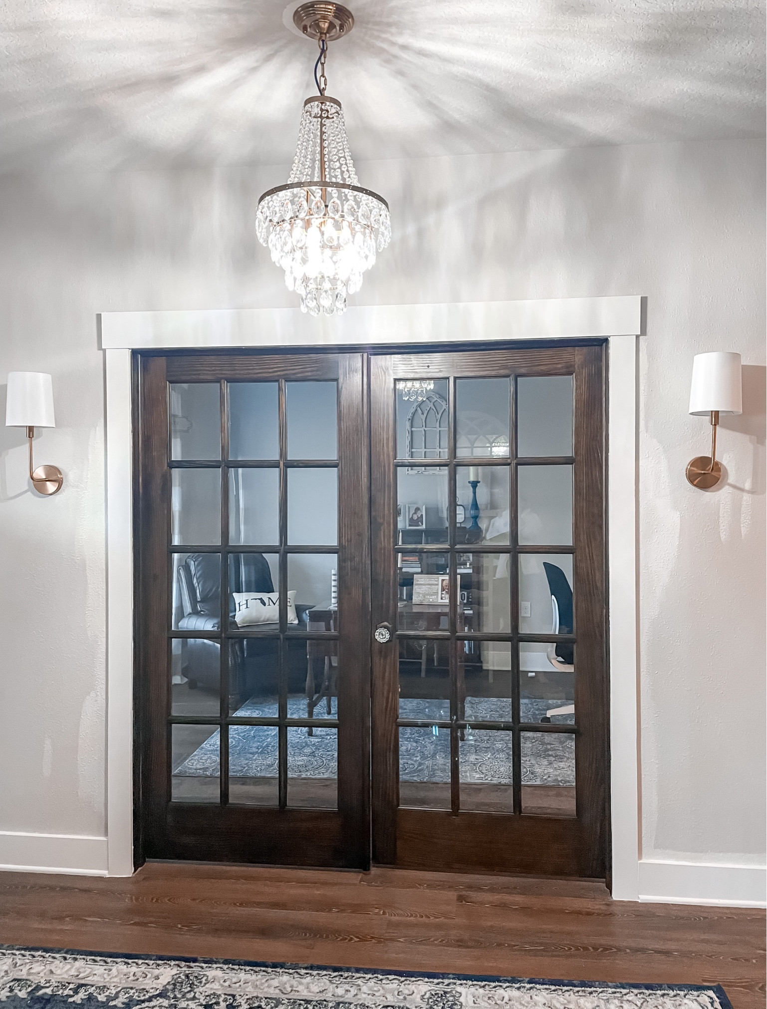 Entryway foyer and home office magic light bulbs, wall sconces, area rugs, chandelier & home decor 

#LTKfamily #LTKFind #LTKhome