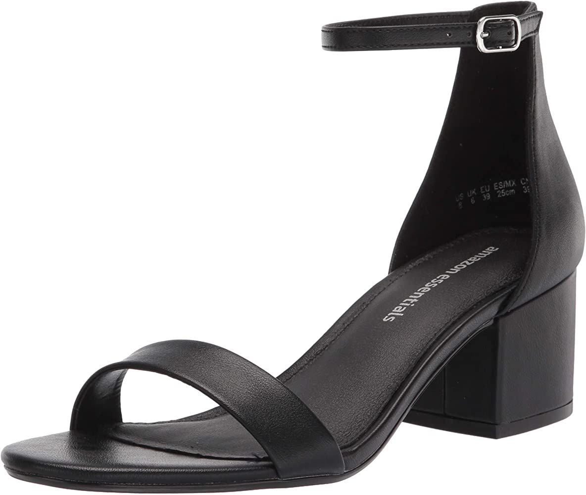 Amazon Essentials Women's Two Strap Heeled Sandal | Amazon (US)