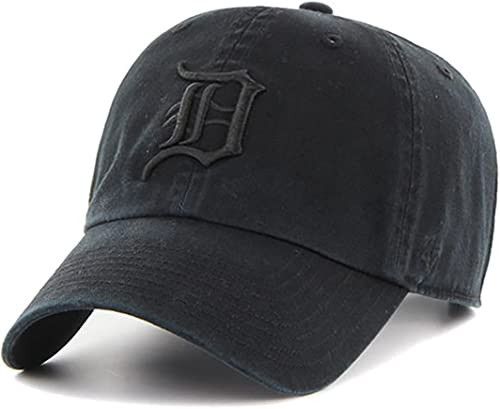 '47 MLB Black/Black Clean Up Adjustable Hat Cap, Adult One Size (Detroit Tigers) | Amazon (US)