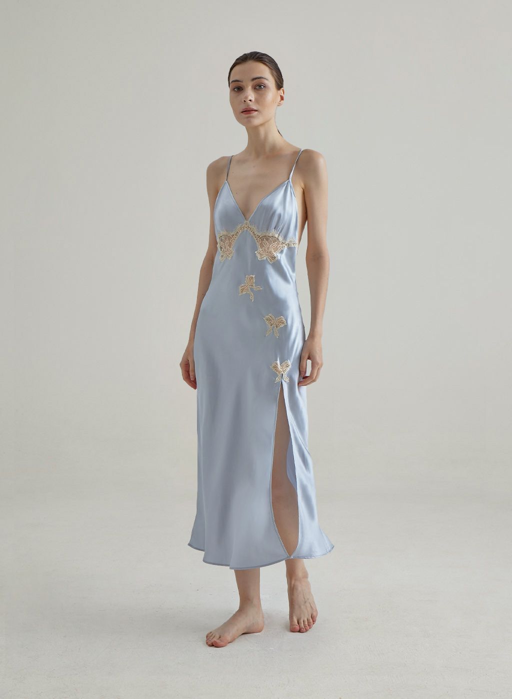Lace Allure Silk Slip Dress | Silk Maison