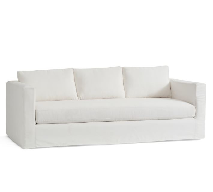 Jake Outdoor Slipcovered Sofa, Sunbrella Natural | Pottery Barn (US)