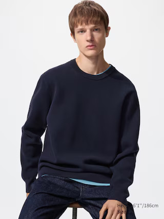 WASHABLE MILANO RIBBED CREW NECK SWEATER | UNIQLO AU | Uniqlo Australia