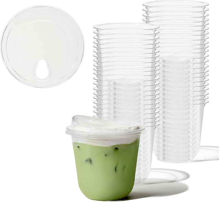 TOSSWARE NATURAL 12oz Arc Bundle - Plant Based 98mm Clear Cold Cups + Sip Lids - Plastic Alternat... | Amazon (US)