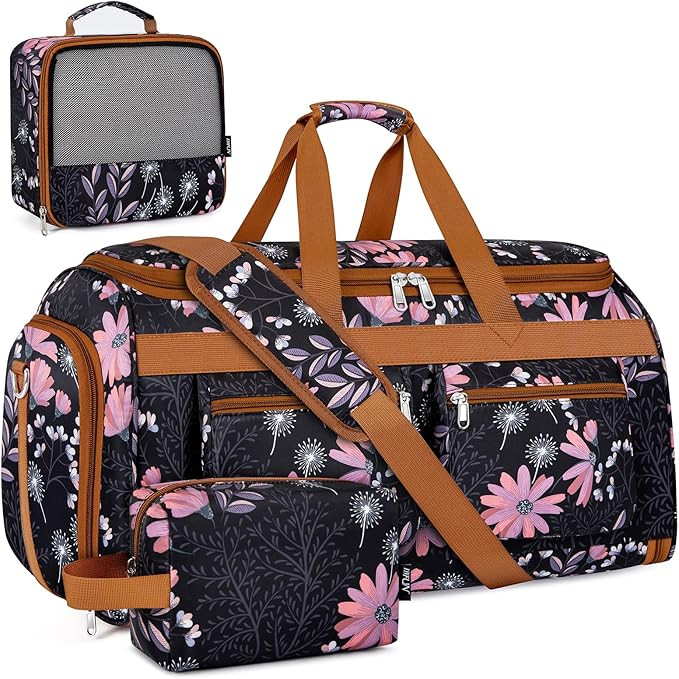 Convertible Garment Duffel Bags for Travel - Carry on Garment Duffle with Toiletry Bag Storage Ba... | Amazon (US)