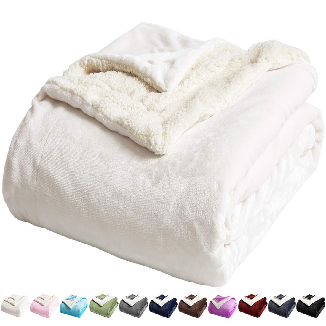 LBRO2M Sherpa Fleece Bed Blanket Twin Size Super Soft Fuzzy Plush Warm Cozy Fluffy Microfiber Cou... | Amazon (US)
