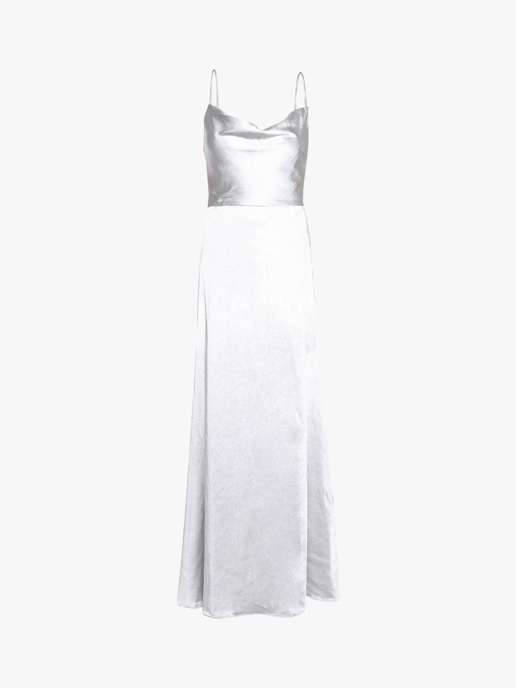 True Decadence The Vivian Cowl Neck Bias Cut Maxi Dress, Silver | John Lewis (UK)