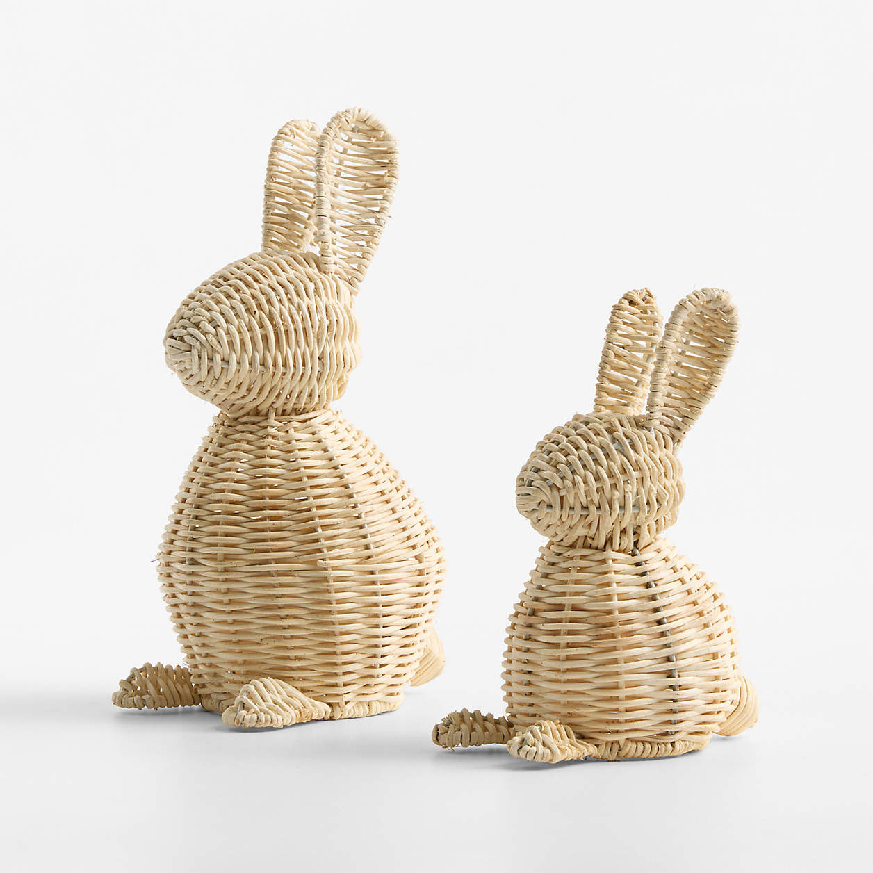 Medium Rattan Bunny Decorative Sculpture + Reviews | Crate & Barrel | Crate & Barrel