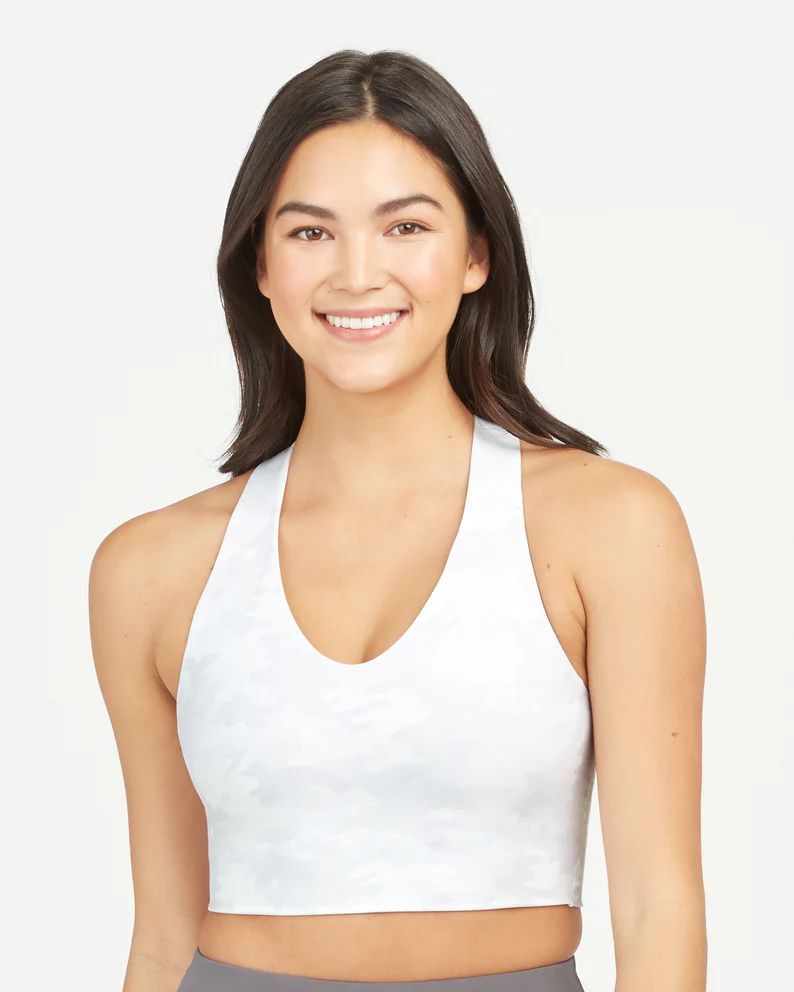 Longline Medium Impact Camo Sports Bra | Spanx