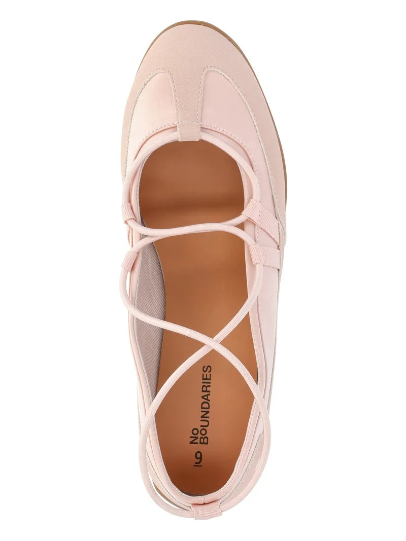 No Boundaries Ballet Flat Sneakers, Women's | Walmart (US)
