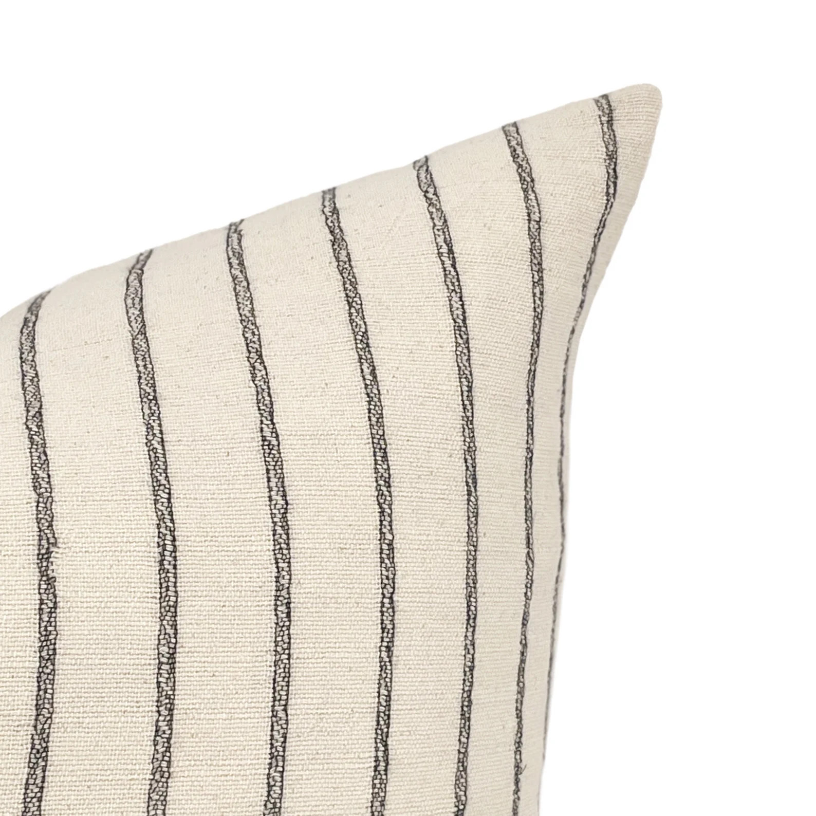 KAYCIE Cream With Black Stripes Pillow Cover, Woven Chiang Mai Pillow Cover, Neutral Earthy Moder... | Etsy (US)