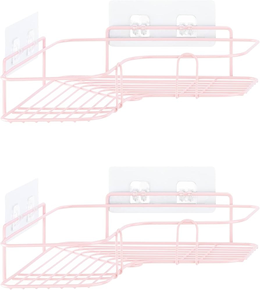 Navaris 2 x Shower Shelves No Drilling - Bathroom Shower Shelf Corner Shelf Set of 2 - Bathroom S... | Amazon (DE)