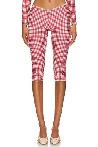 Beach Capri Trousers in Red Gingham | Revolve Clothing (Global)