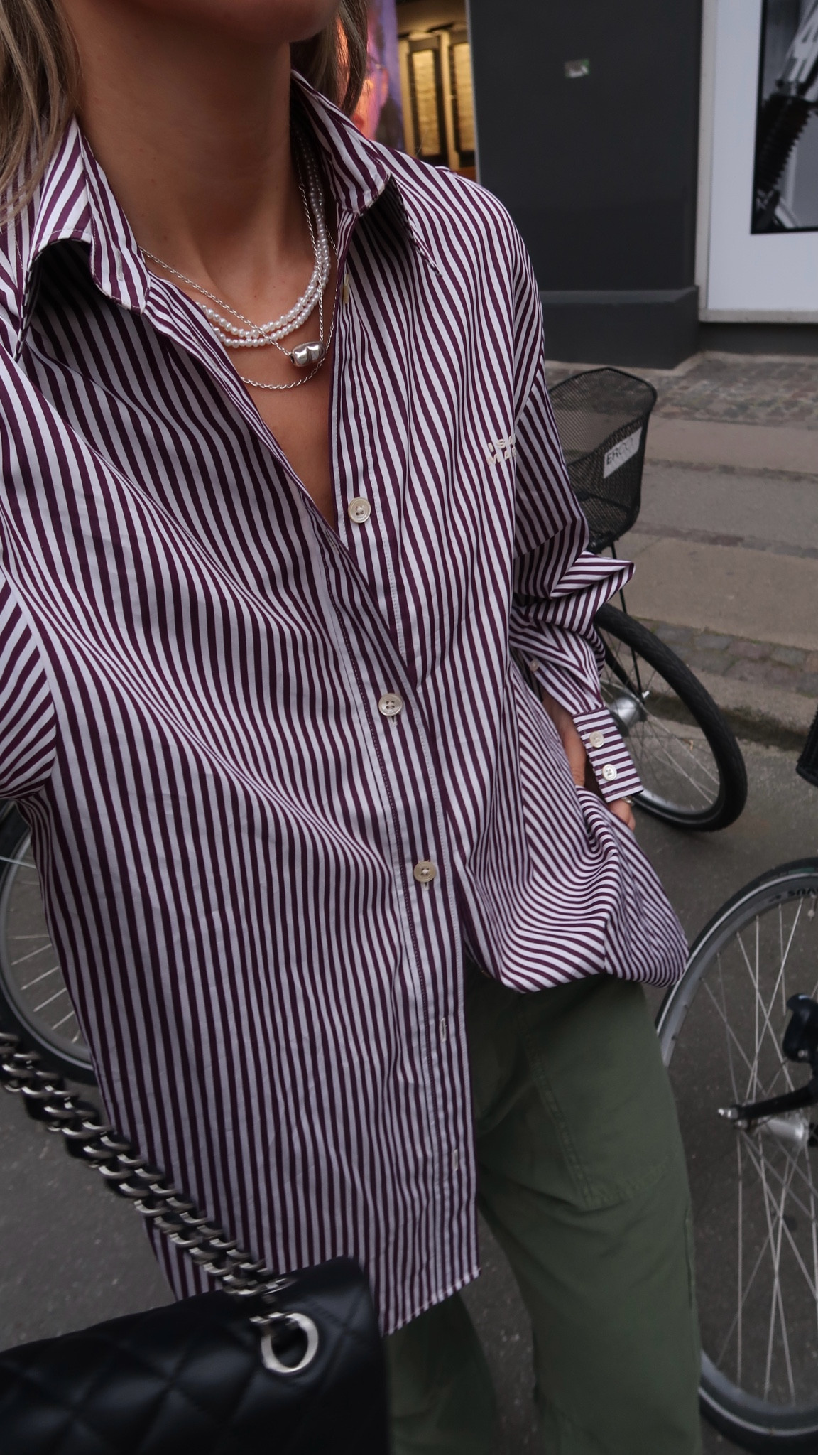 Casual oversized outfit. Isabel Marant striped shirt and citizens of humanity cargos. Wearing size 10 in shirt and size 27 in cargos - Pandora necklaces 

#LTKluxury #LTKuk #LTKstyletip