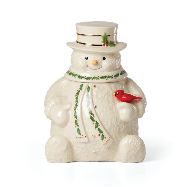 Happy Holly Days Snowman 60 qt. Cookie Jar | Wayfair North America