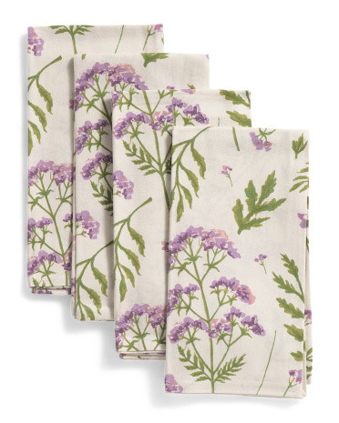 Set Of 4 Val Floral Napkins | TJ Maxx