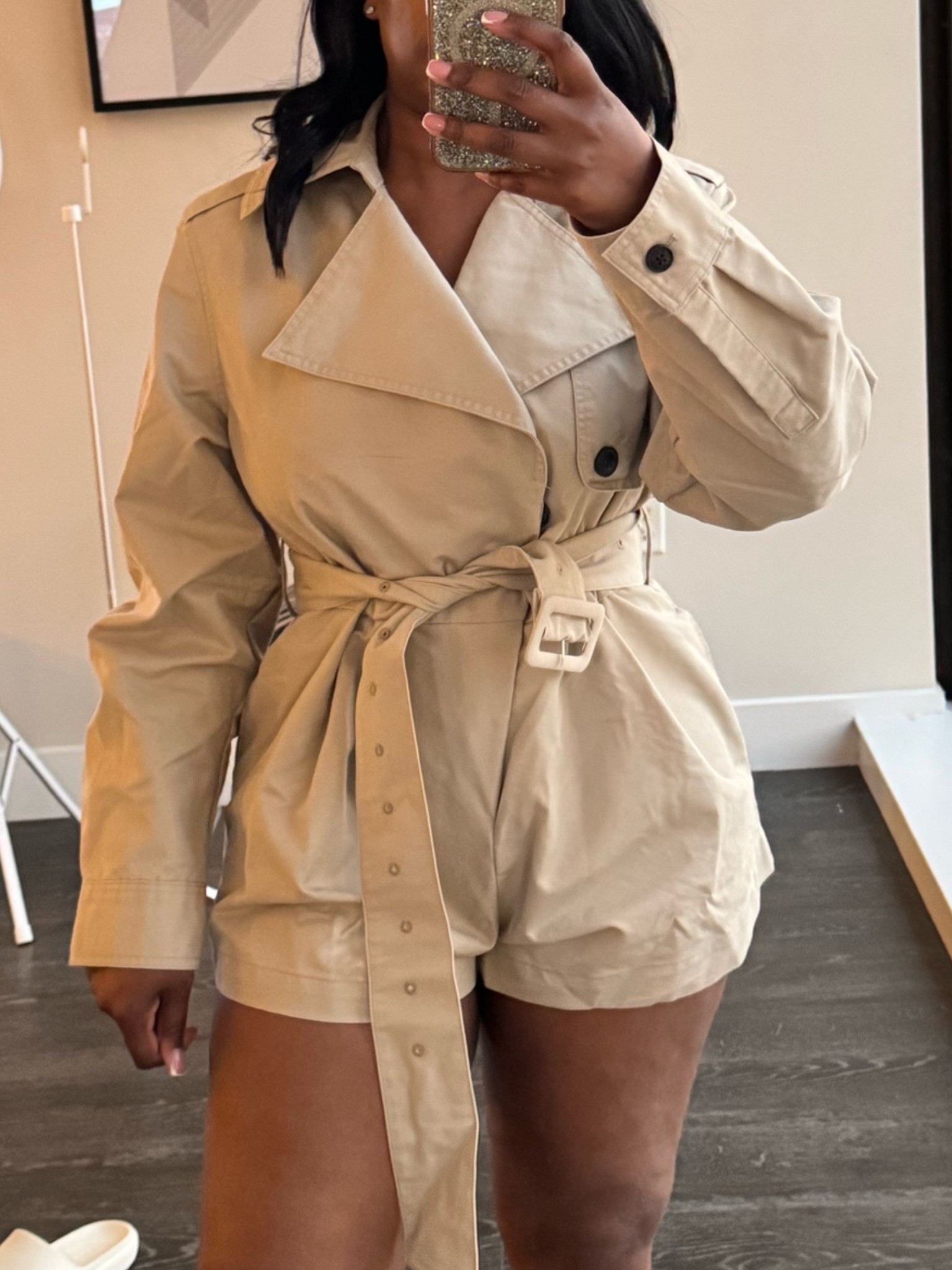 KBB by Kahlana Trench Romper! Perfect for summer to fall transition! I’m wearing a size S. 

#outfitinspo #ltkstyle

#LTKOver40 #LTKootd