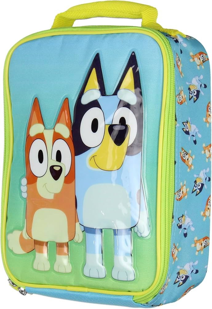 Bluey Kids Lunch Box Bluey And Bingo Raised Character Insulated Lunch Bag Tote For Hot And Cold F... | Amazon (US)