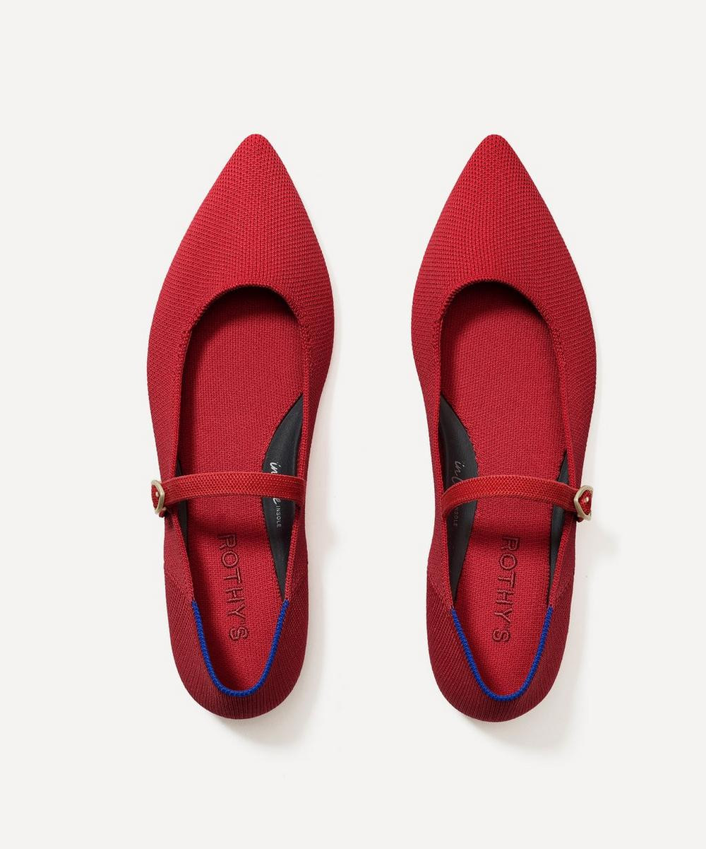 Rothy's Women's Point Mary Janes Red 4 | Liberty London (US)