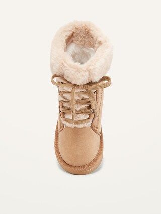 Faux-Suede Lace-Up Boots for Toddler Girls | Old Navy (US)