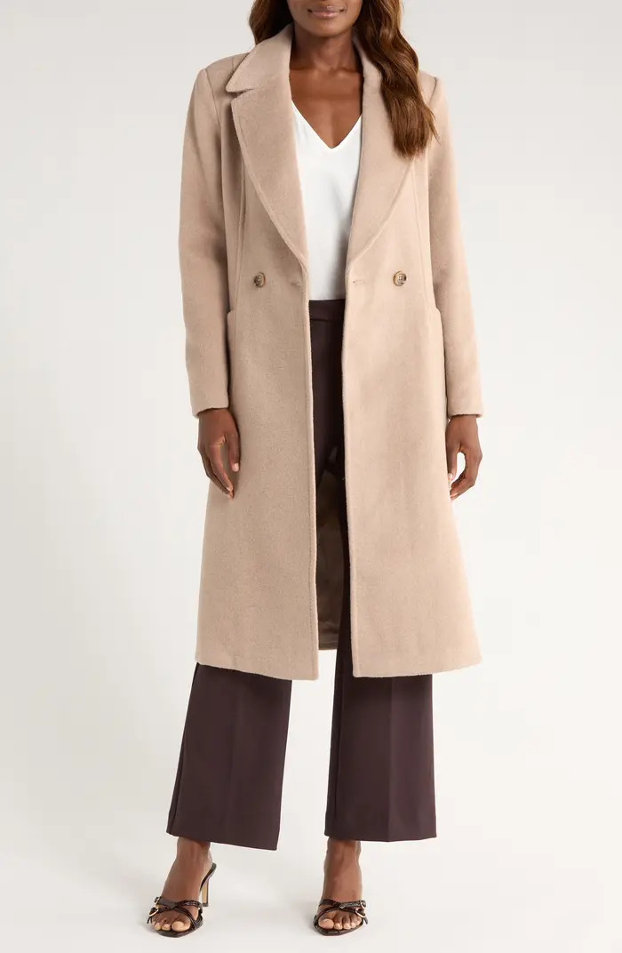 Belted Wool Blend Longline Coat | Nordstrom